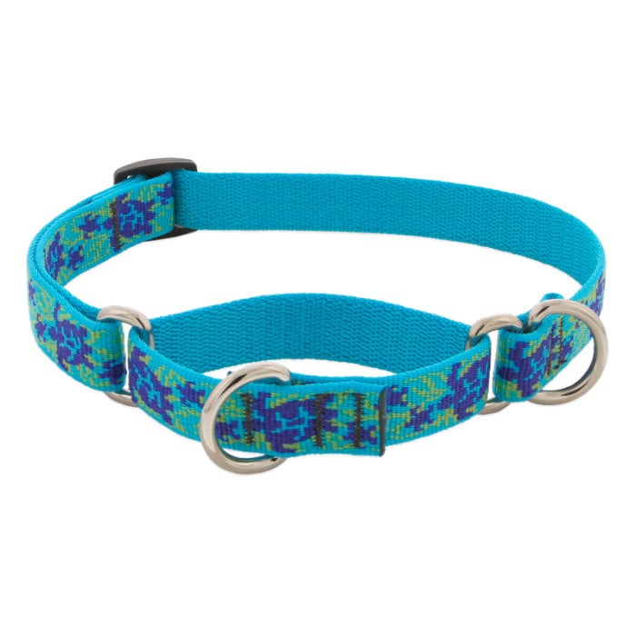 Lupine Pet Dog 3/4 In Wide 10-14 In Martingale Collar Original Designs Turtle Reef