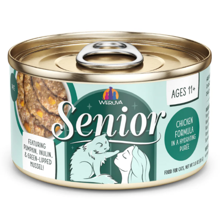 Weruva Senior Chicken Formula in a Hydrating Puree Grain Free Cat Food 3oz