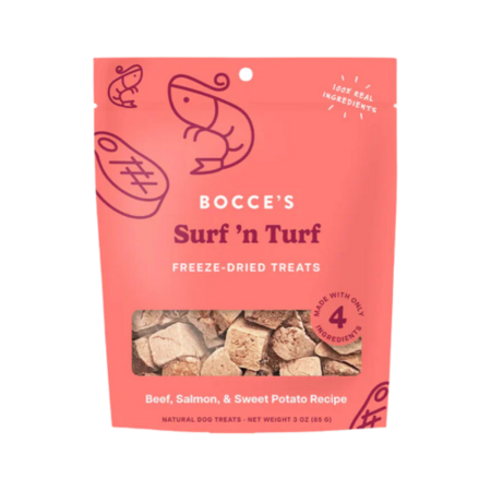 Bocce's Bakery Dog Treat Freeze Dried Surf N' Turf 3 oz