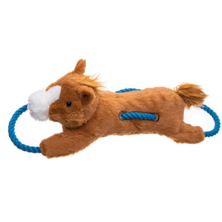 Growl Dog Plush Dog Toy Haystackerz Horse Brown 20 in