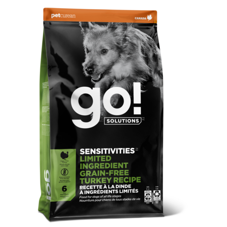 Petcurean Go! Sensitivities Grain Free Turkey Recipe For Dog 22 lb