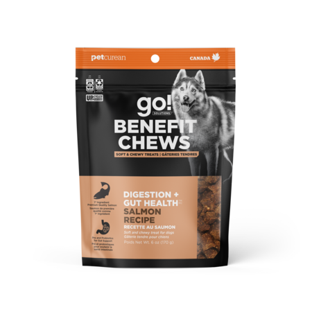 Petcurean Go! Digestion Guth Health Salmon Recipe Soft & Chewy Treat For Dog 6 oz