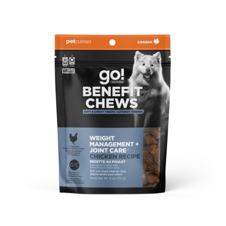Petcurean Go! Weight Management Joint Care Chicken Recipe Soft & Chewy Treat For Dog 6 oz