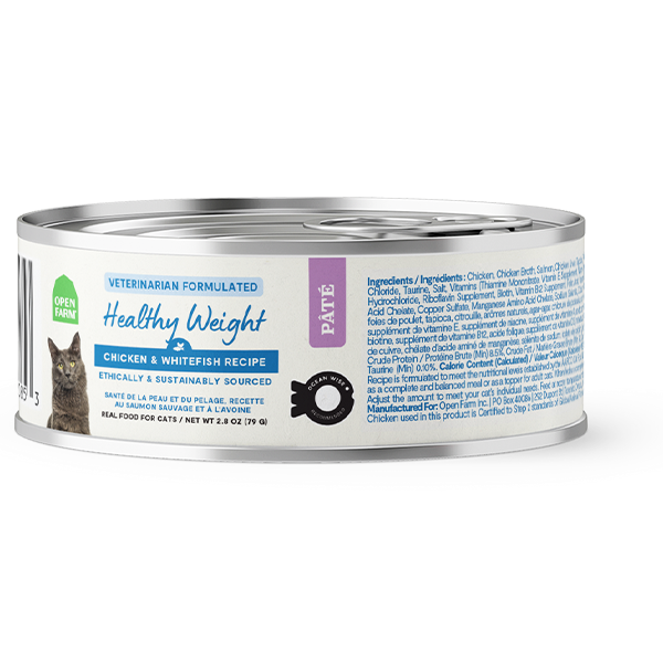 Open Farm Cat Food Healthy Weight Chicken & Whitefish 2.8oz can