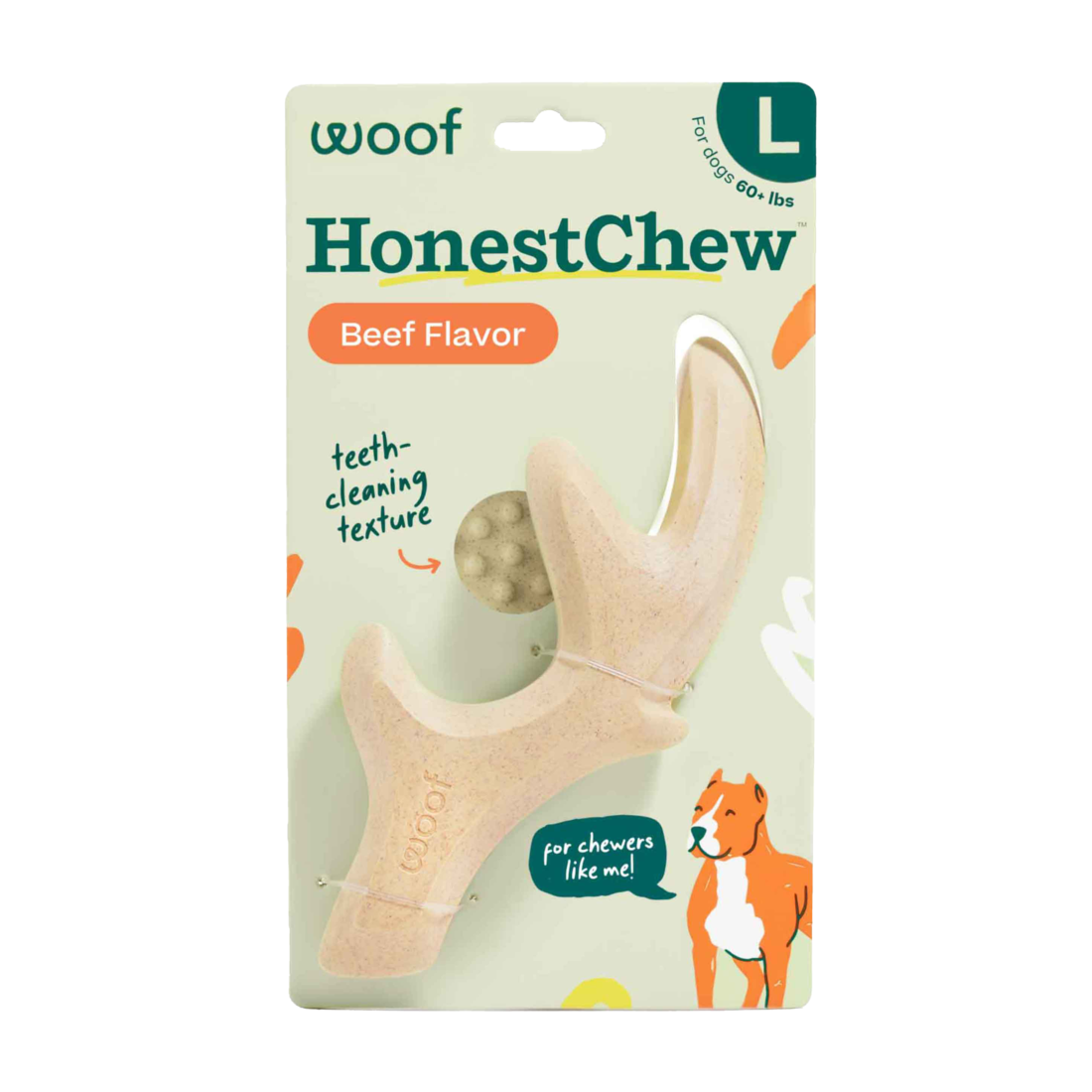 Woof Dog Honestchew Antler Chew Large
