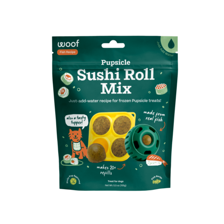 Woof Dog Treat Pupsicle Treat Mix Sushi Roll 5.5 oz
