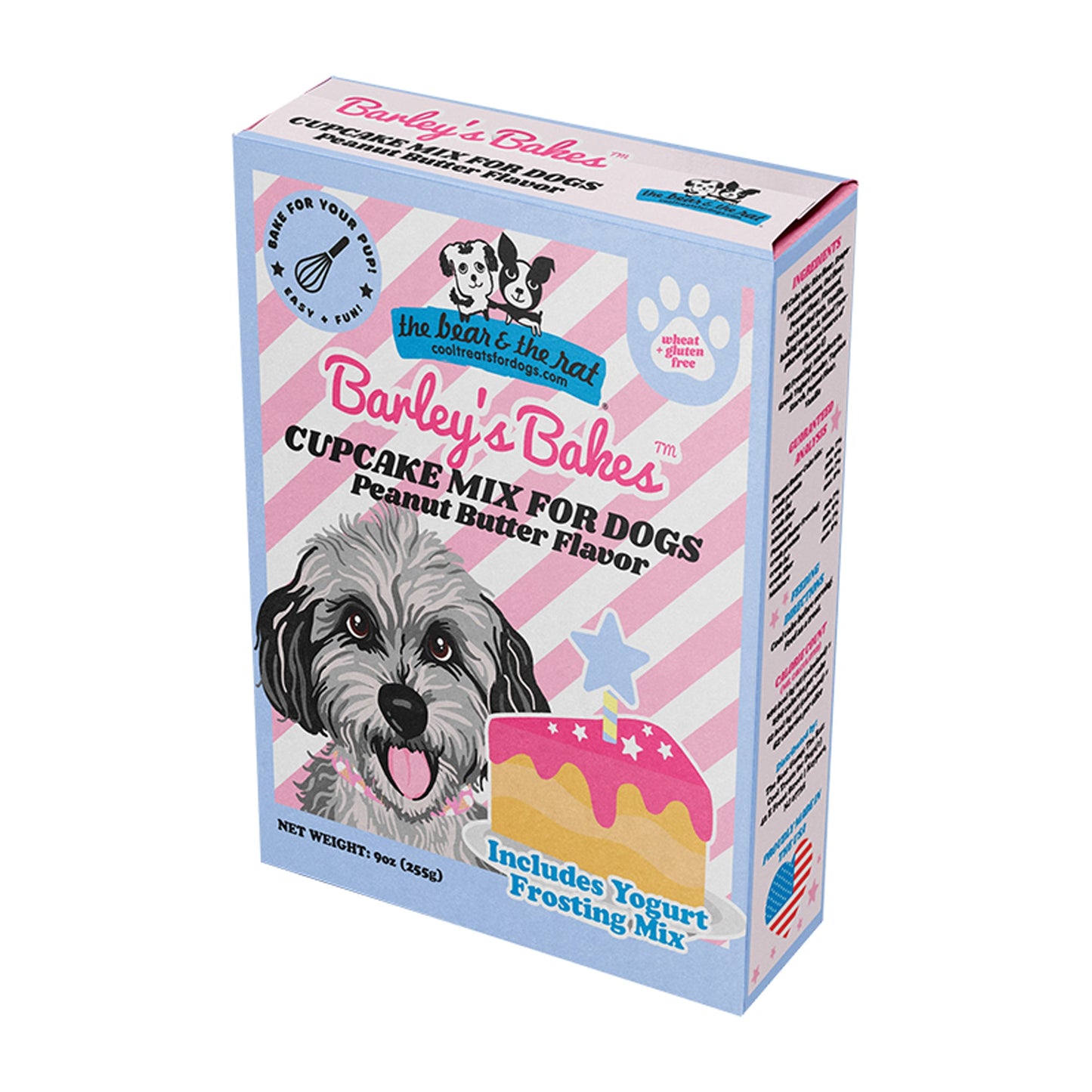 The Bear & The Rat Barley's Bakes Cupcake Mix for Dogs, Peanut Butter, 7.5oz