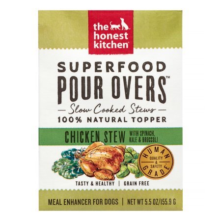 Honest Kitchen Dog Wet Topper Pour Overs Superfood Chicken Stew 5.5 oz