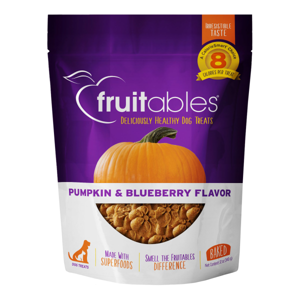 Fruitables Dog Crunchy Treats Pumpkin & Blueberry 12oz