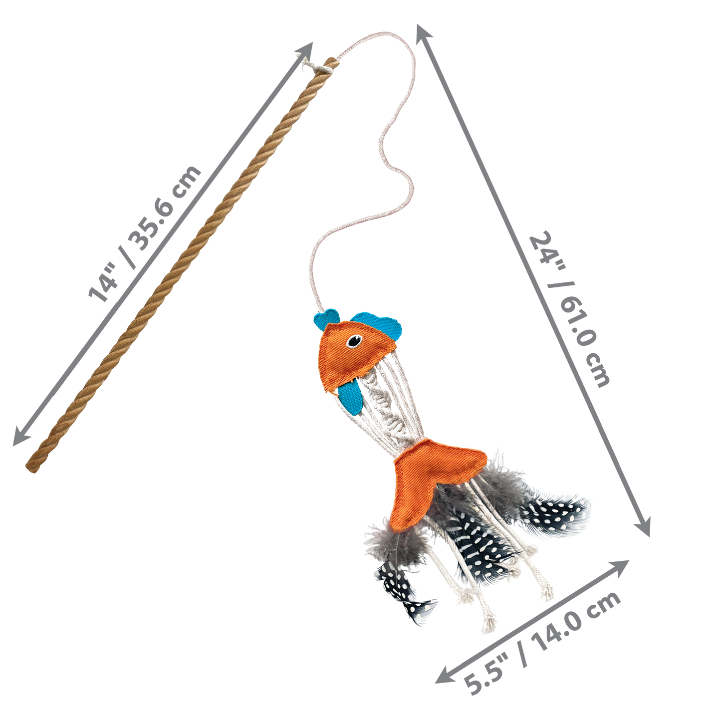 Kong Cat Toy Naturals Teaser Fish