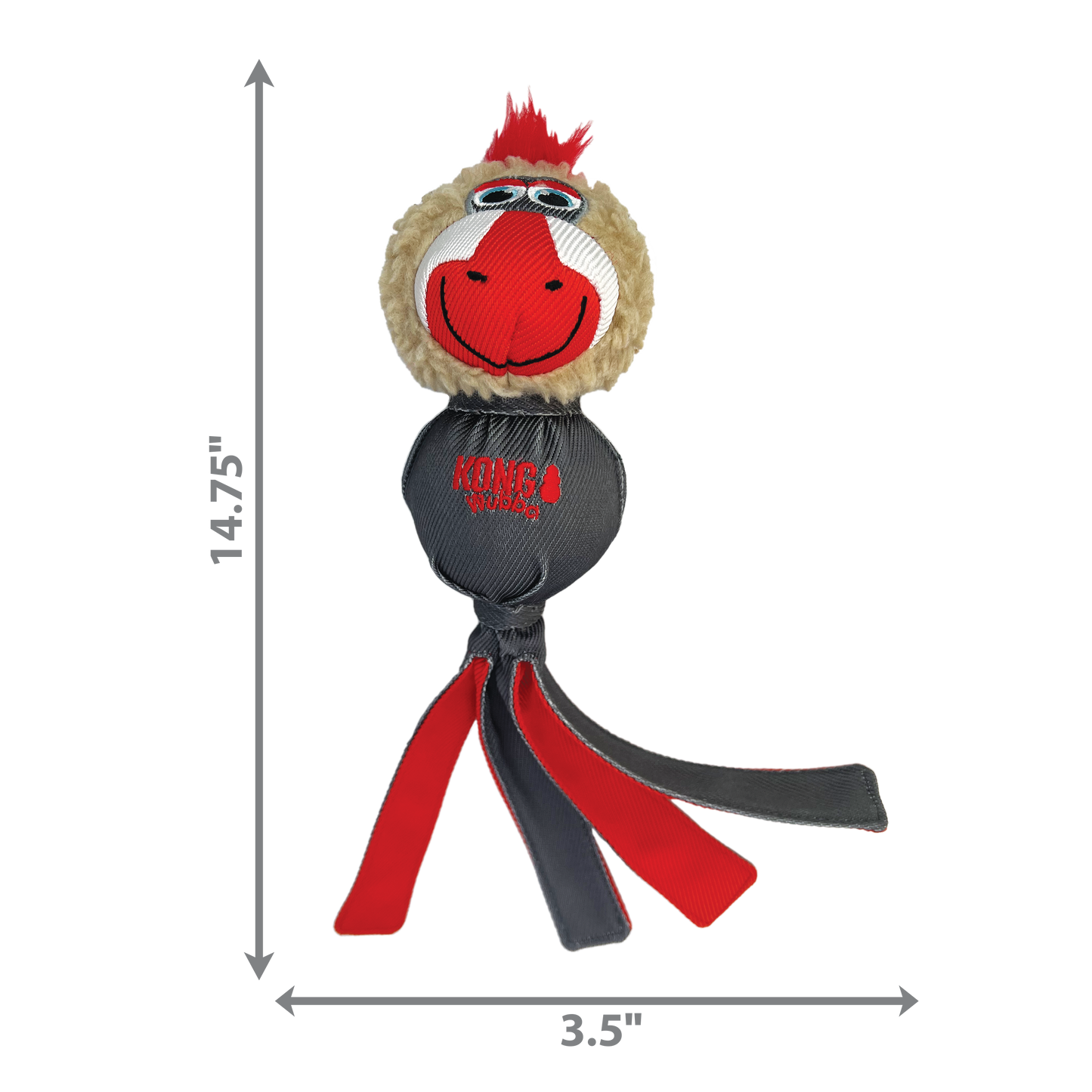 Kong Dog Toy Wubba Zoo Mandrill Large