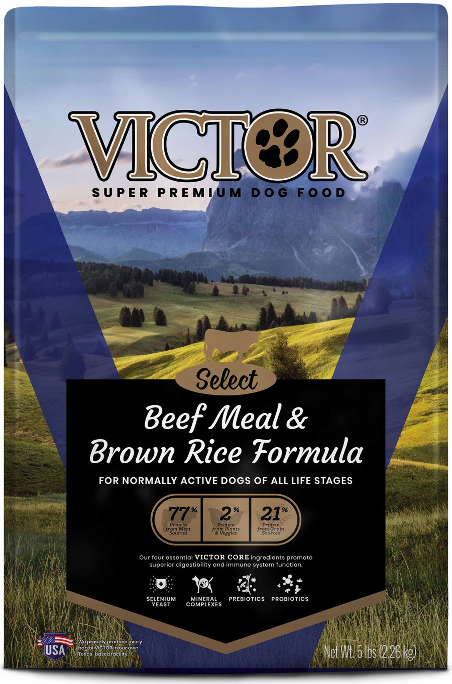 Victor Select Beef & Rice Dry Dog Food 5 lb
