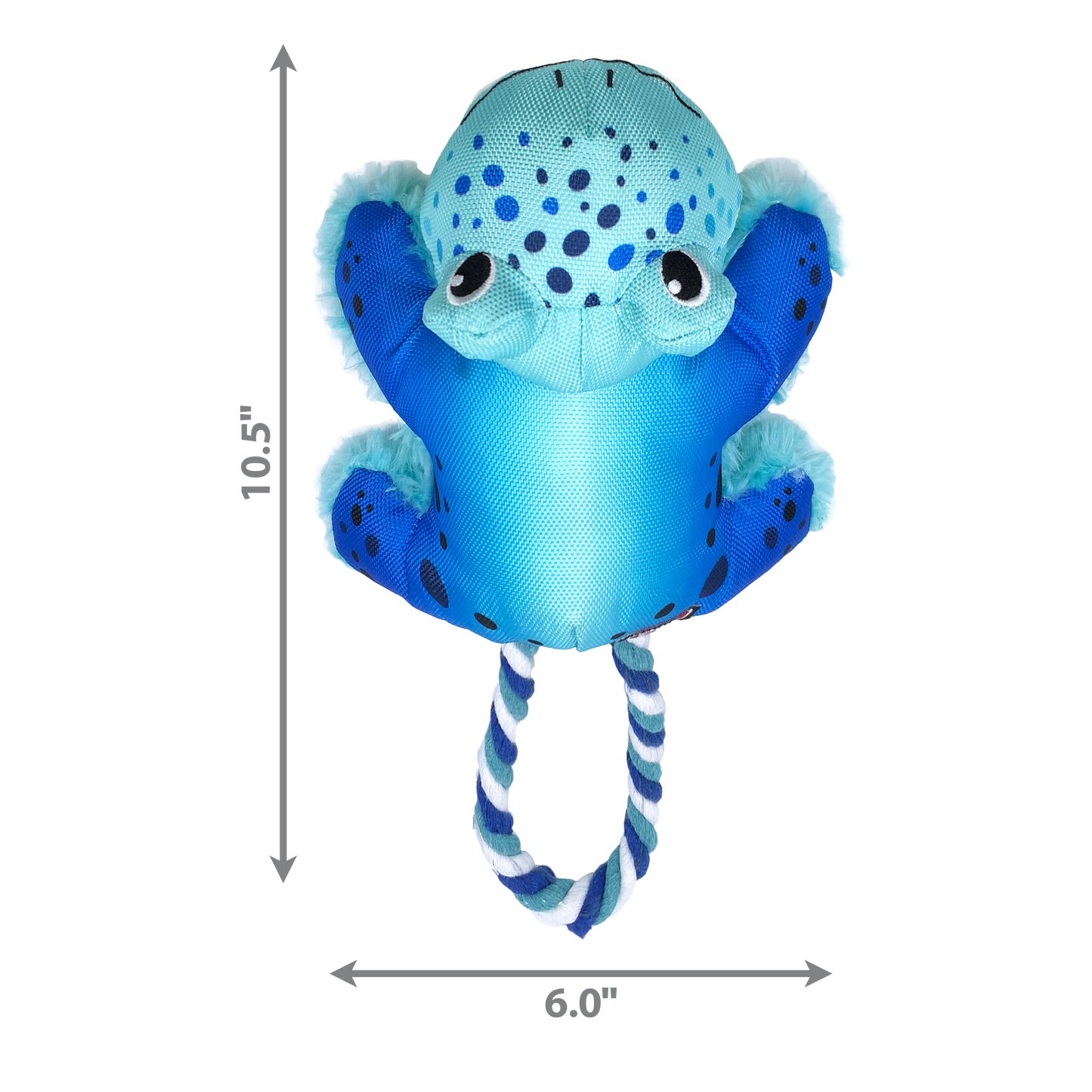 Kong Dog Toy Cozie Tuggz Frog Medium