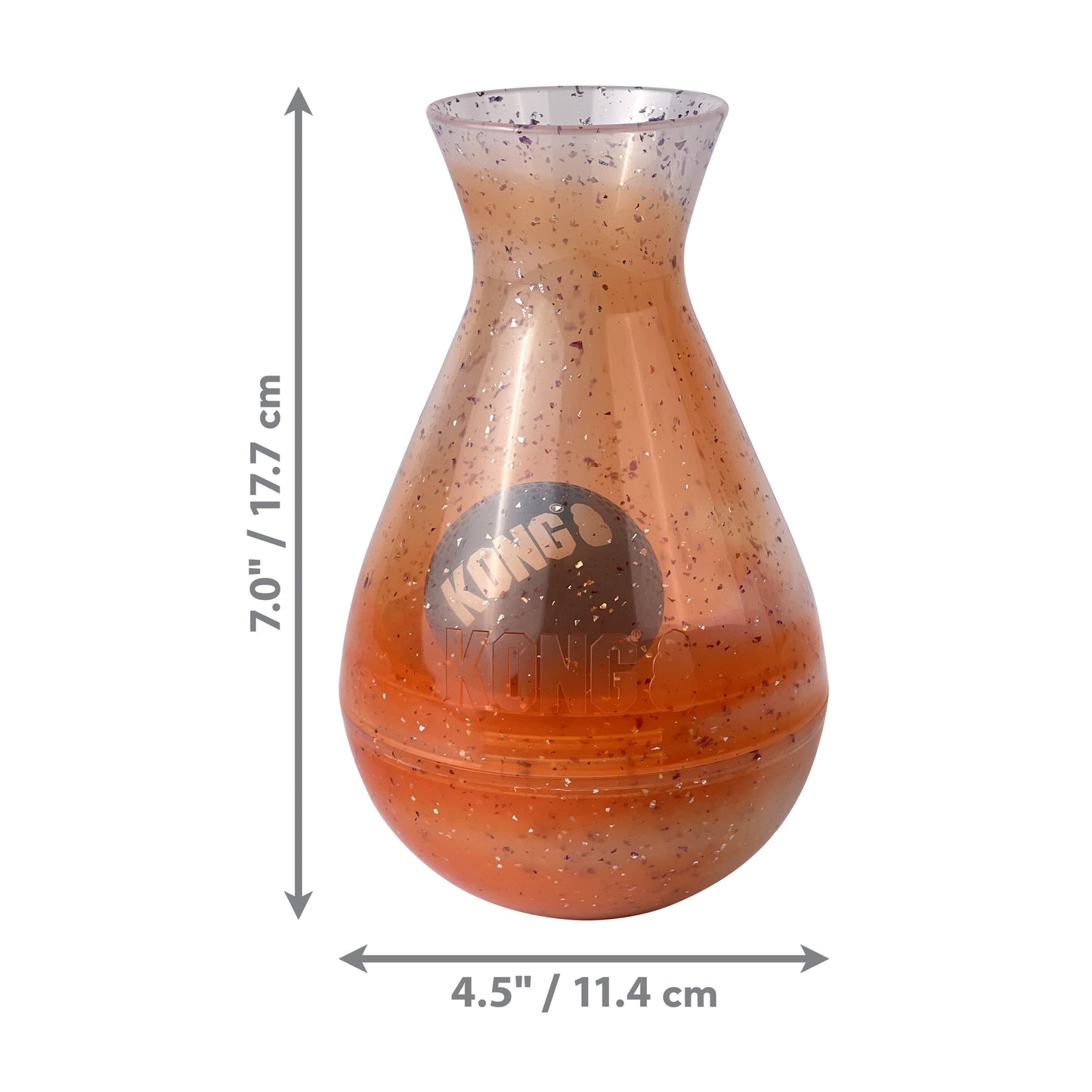 Kong Dog Toy Rewards Tipsy Orange Small Treat Dispenser