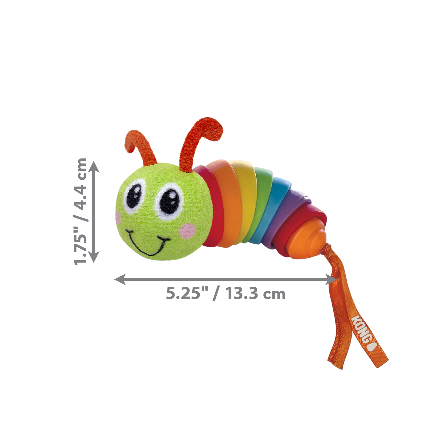 Kong Cat Toy Bat-A-Bout Clackz Caterpillar