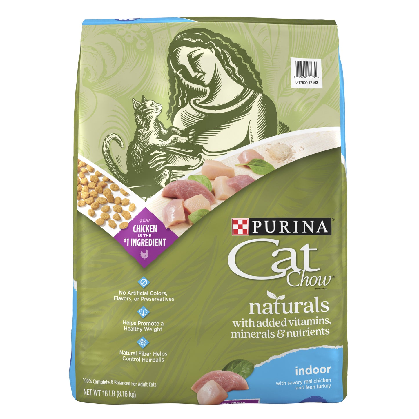 Purina Cat Chow Hairball, Healthy Weight, Indoor, Dry Cat Food 18lb bag