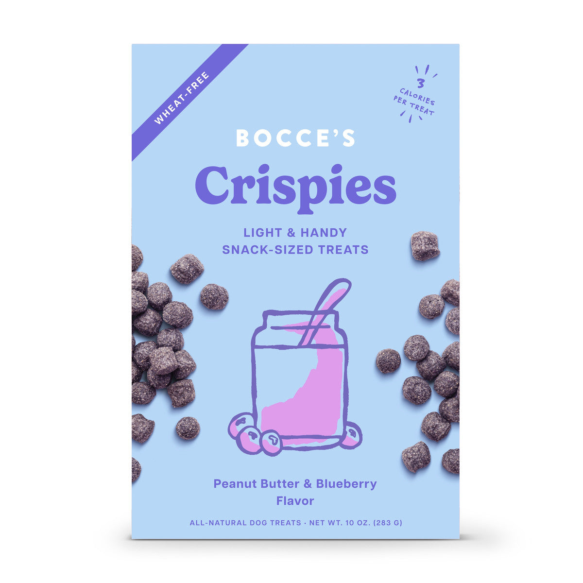 Bocce's Bakery Crispies Dog Treats, Peanut Butter & Blueberry Flavor, 10oz
