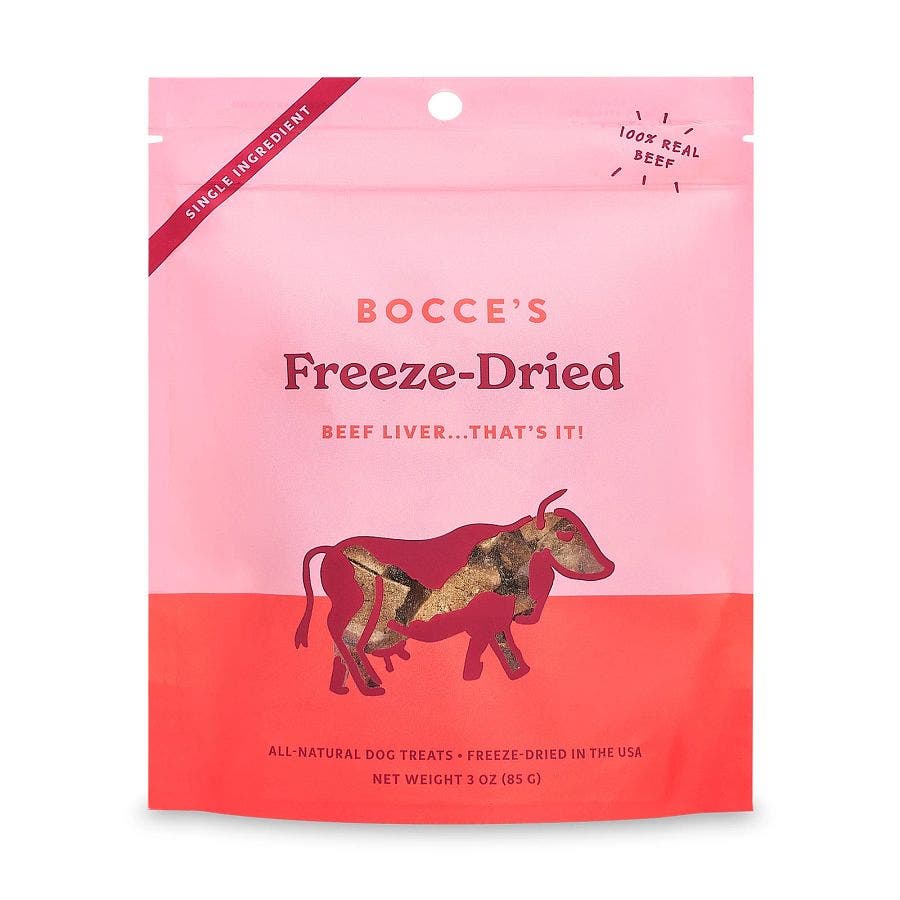 Bocce's Bakery Beef Liver Freeze Dried Dog Treats 3 oz
