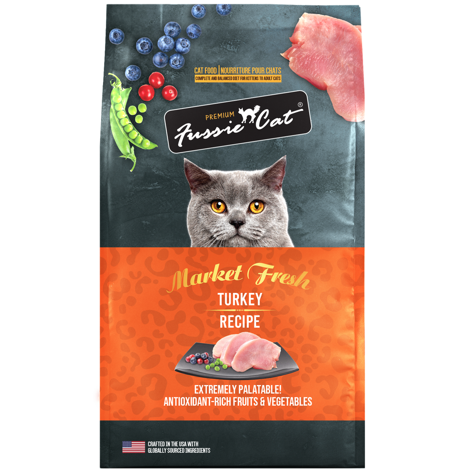 Fussie Cat Market Fresh Grain Free Turkey Recipe Dry Cat Food 10lb