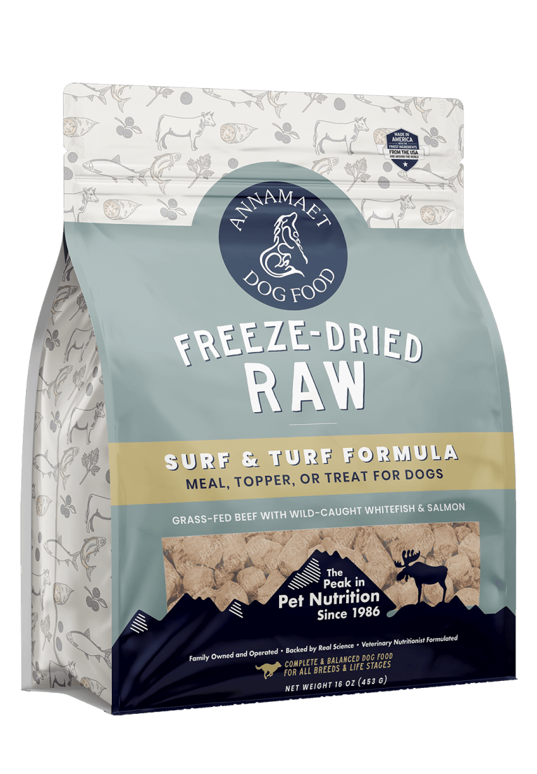 Annameat Freeze Dried Dog Food Surf and Turf 16 oz