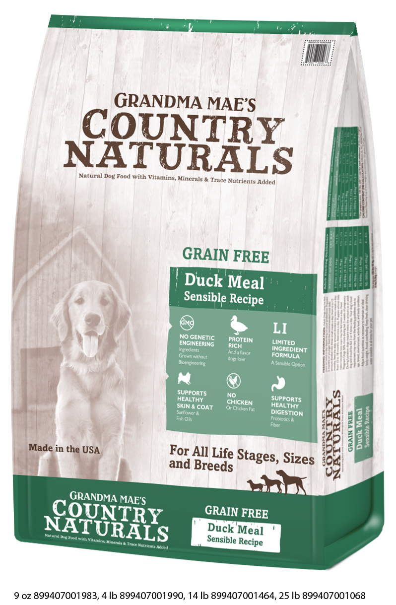 Grandma Mae's Country Naturals Grain-Free Limited Ingredient Duck Recipe Dry Dog Food 12lb