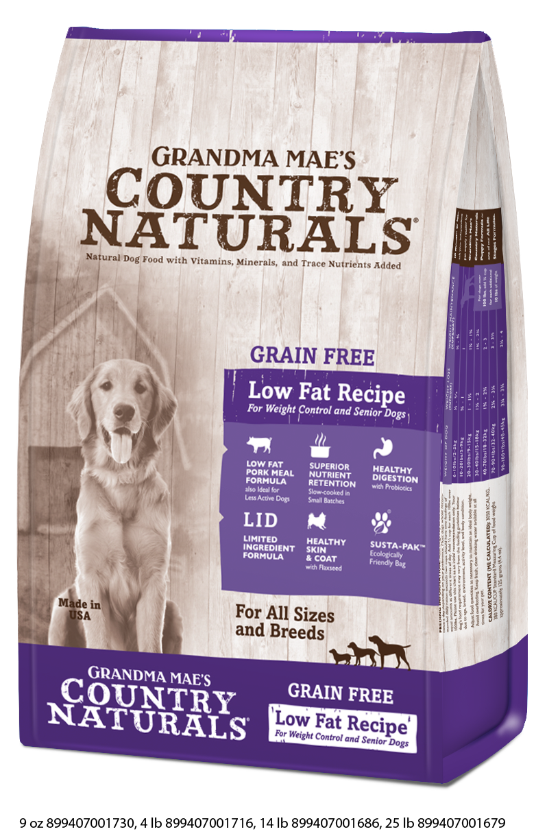 Grandma Mae's Country Naturals Grain-Free Low Fat Recipe Dry Dog Food, 23 Lb