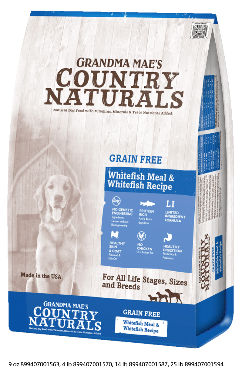 Grandma Mae's Country Naturals Grain-Free Whitefish Recipe Dry Dog Food 23lb