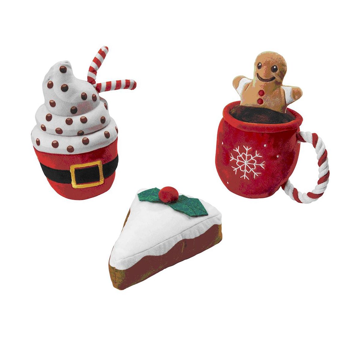 SPOT Holiday Christmas Yummies Dog Toy 6in Assorted