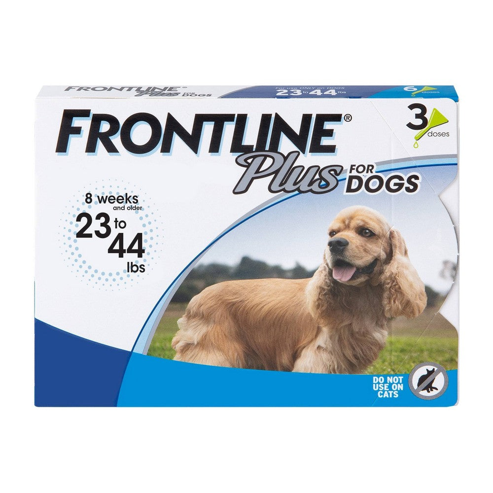 FRONTLINE Plus for Medium Dogs (23-44 lbs) Flea and Tick Treatment 3 Doses