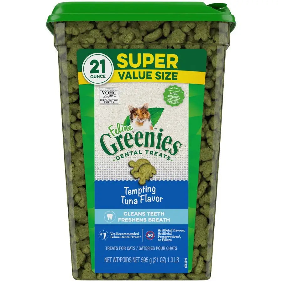 Feline Greenies Adult Cat Dental Treats Tempting Tuna 21oz