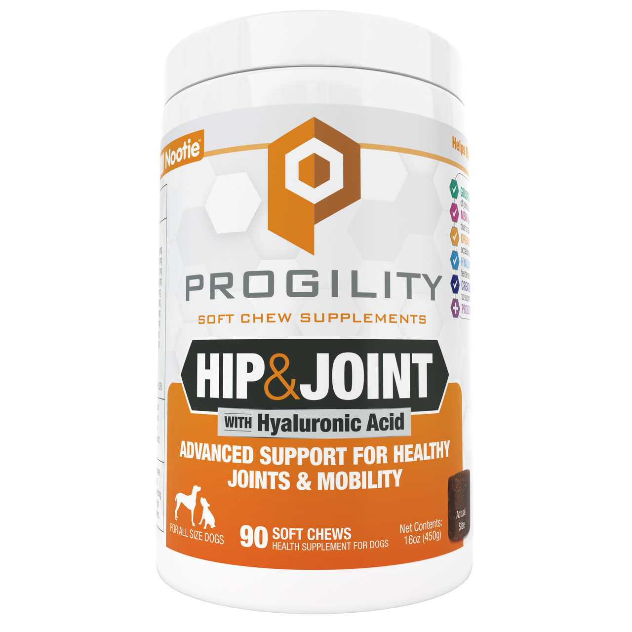 Nootie Progility Hip & Joint Soft Chew Dog Supplement 90ct