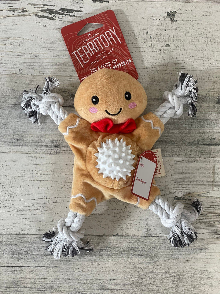 Territory 10in Holiday 2-in-1 Gingerbread Dog Toy