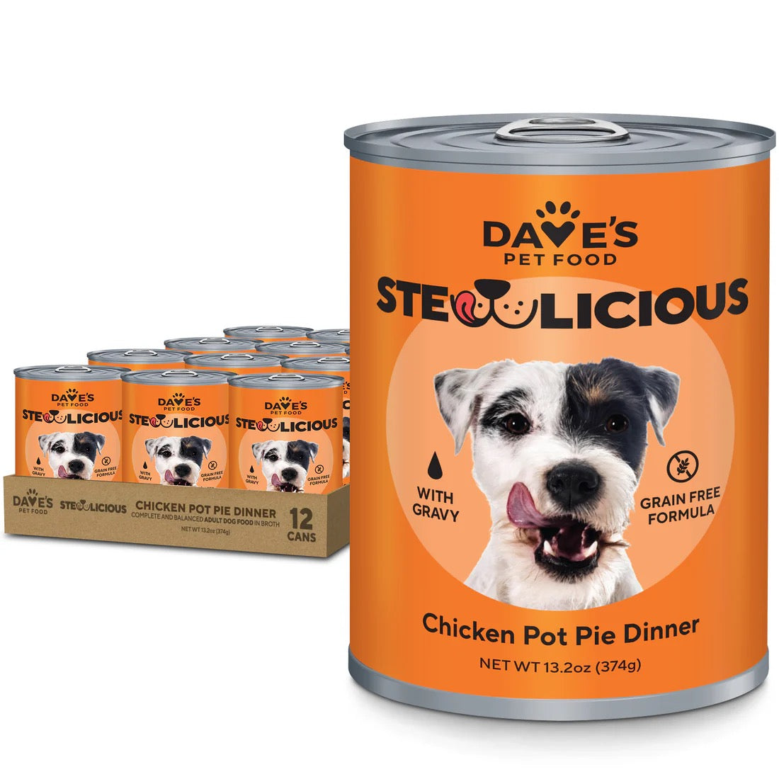Dave's Stewlicious Chicken Pot Pie Wet Dog Food 13.2 oz
