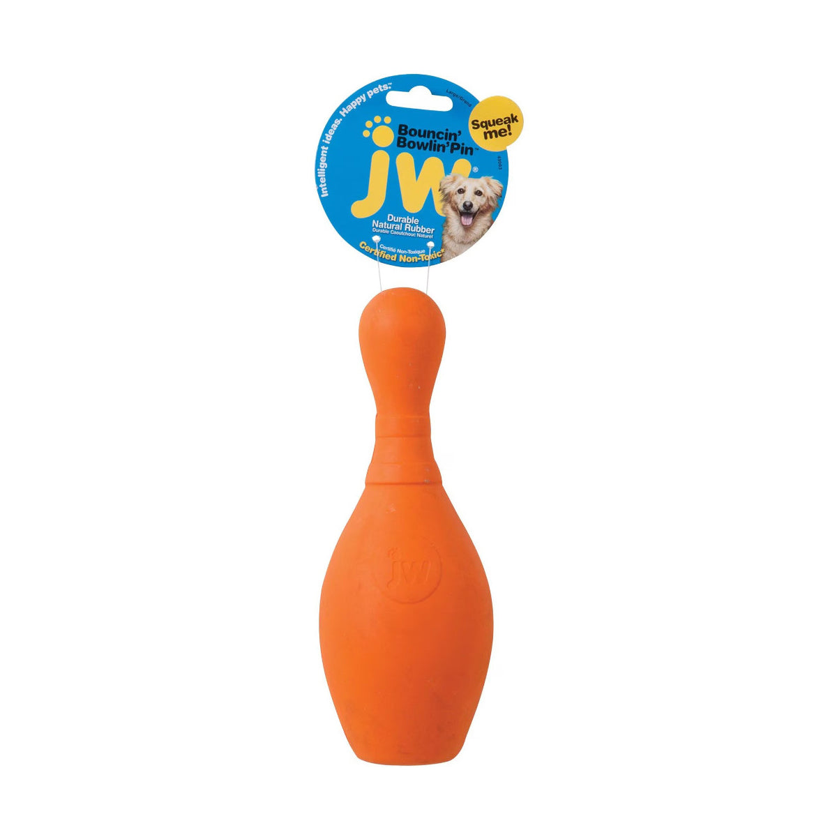 JW Bouncin' Bowlin' Pin Rubber Dog Toy, Large