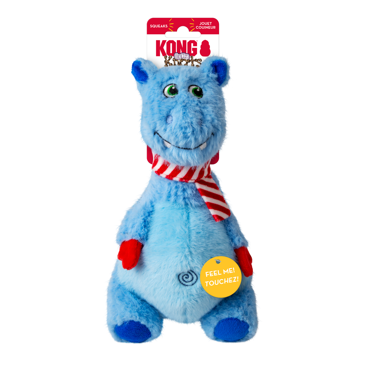 Kong Holiday Dog Toy Knots Belly Hippo Medium