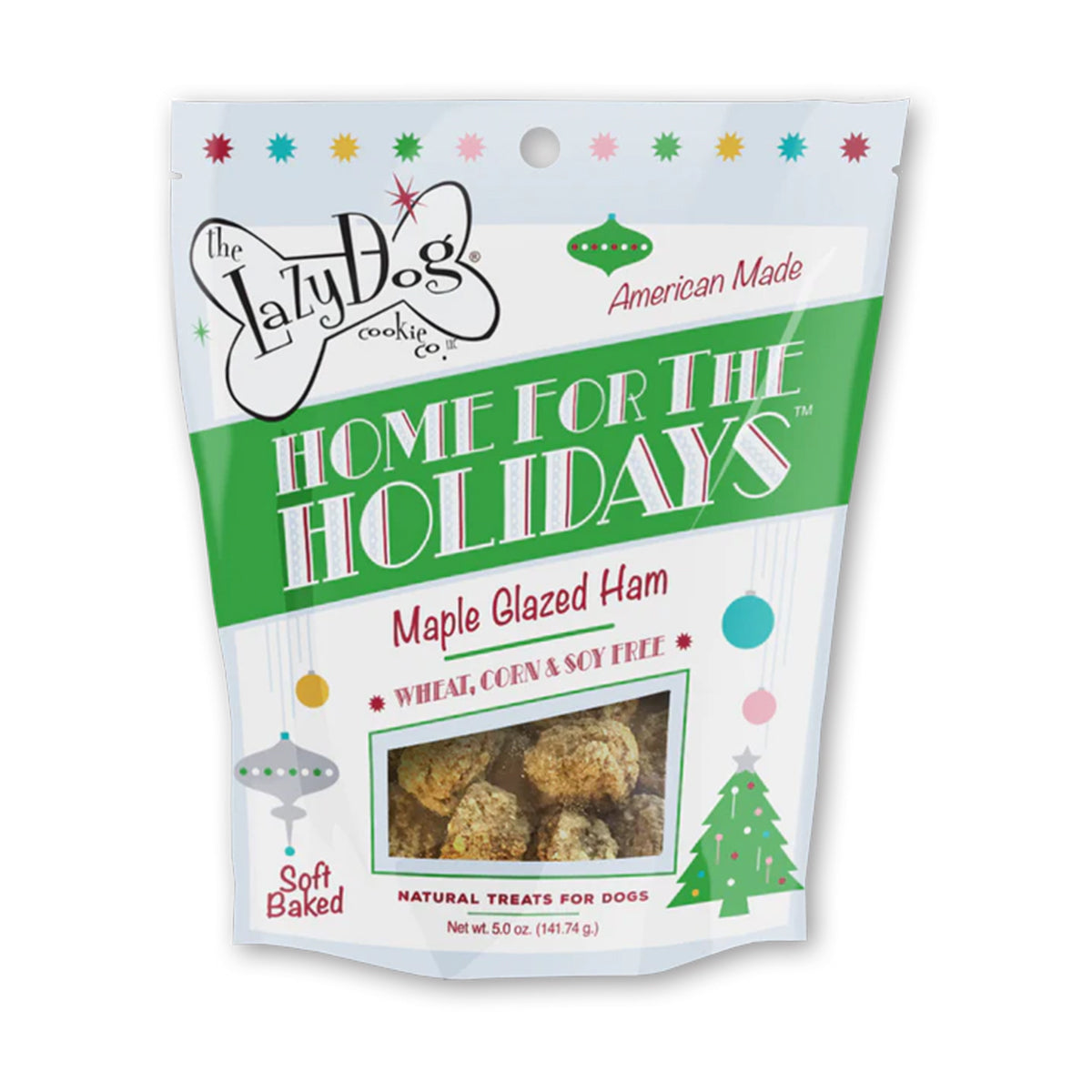 Lazy Dog Holiday Mutt Mallows Dog Treats, Home for the Holidays, 5oz Bag