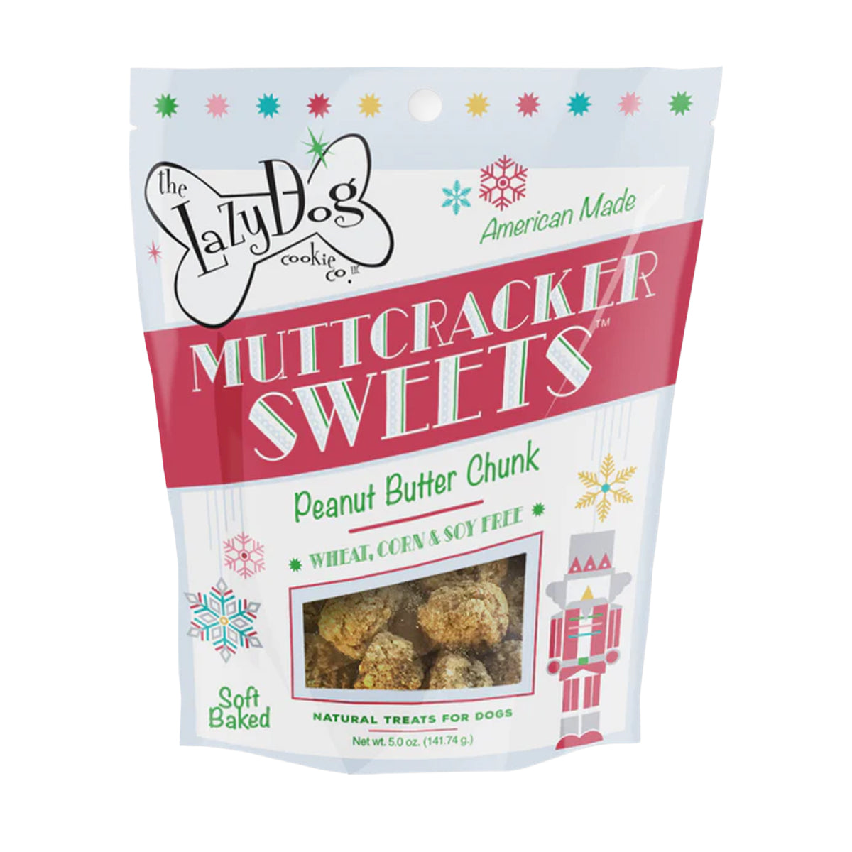 Lazy Dog Holiday Mutt Mallows Dog Treats, Muttcracker Sweets, 5oz