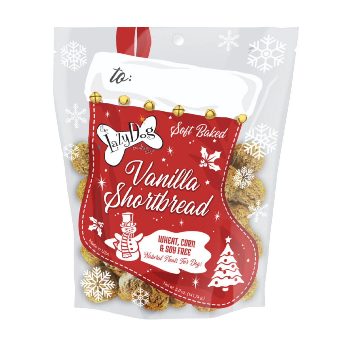 Lazy Dog Holiday Mutt Mallows Dog Treats, Vanilla Shortbread, 5oz