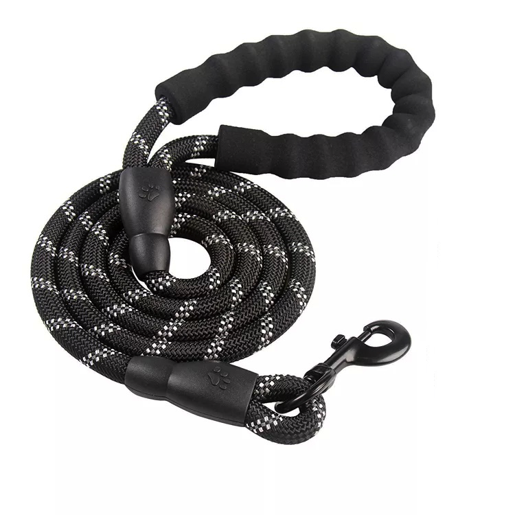 Doggy Tales Braided Rope Leash Black 15ft