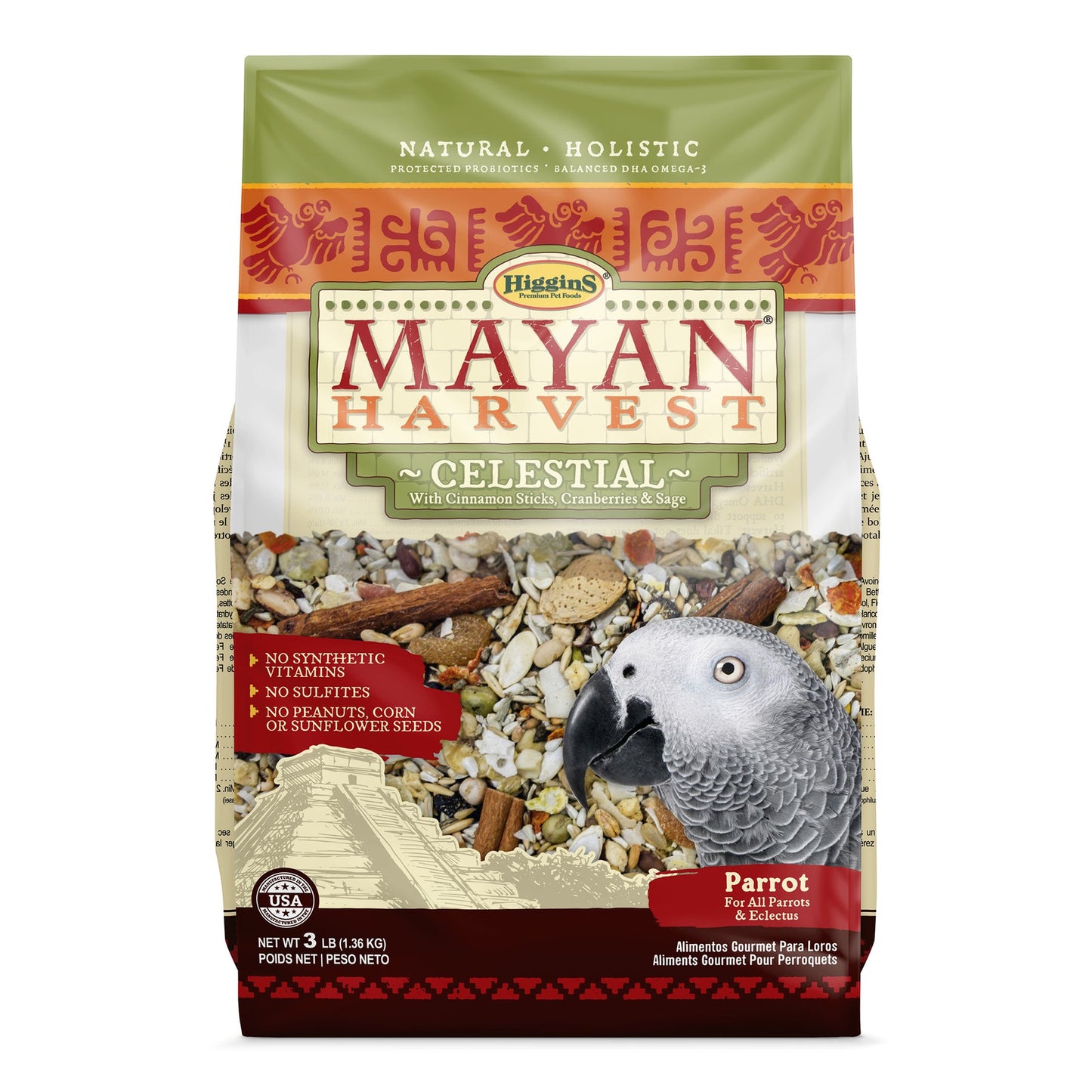 Higgins Mayan Harvest Celestial Parrot & Eclectus Bird Food 3lb
