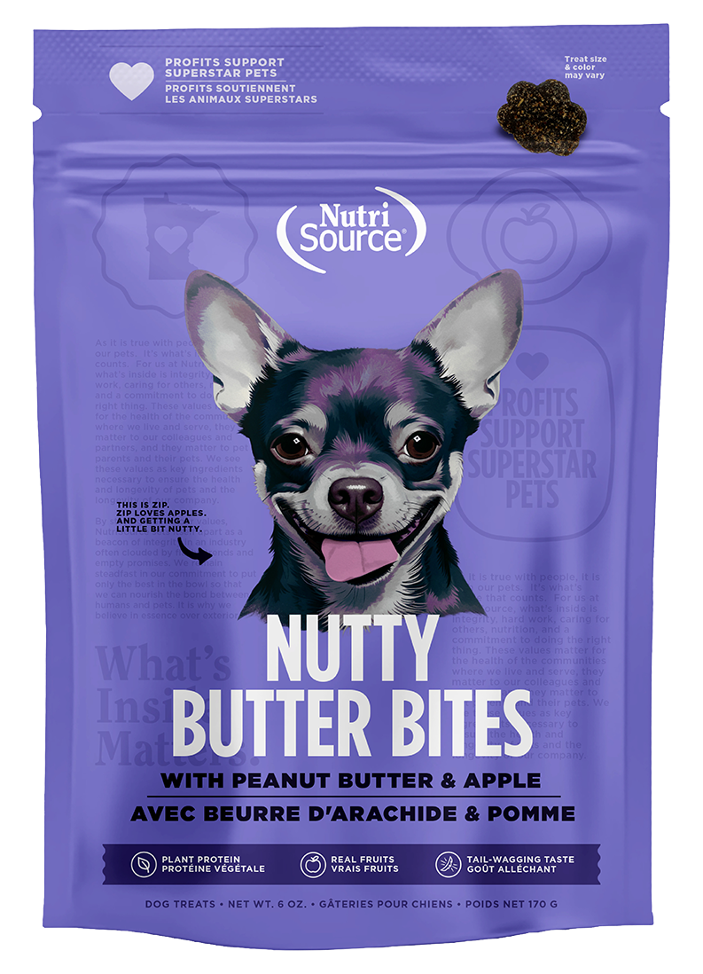 Nutrisource Nutty Butter Bites 6oz Peanut Butter Apple