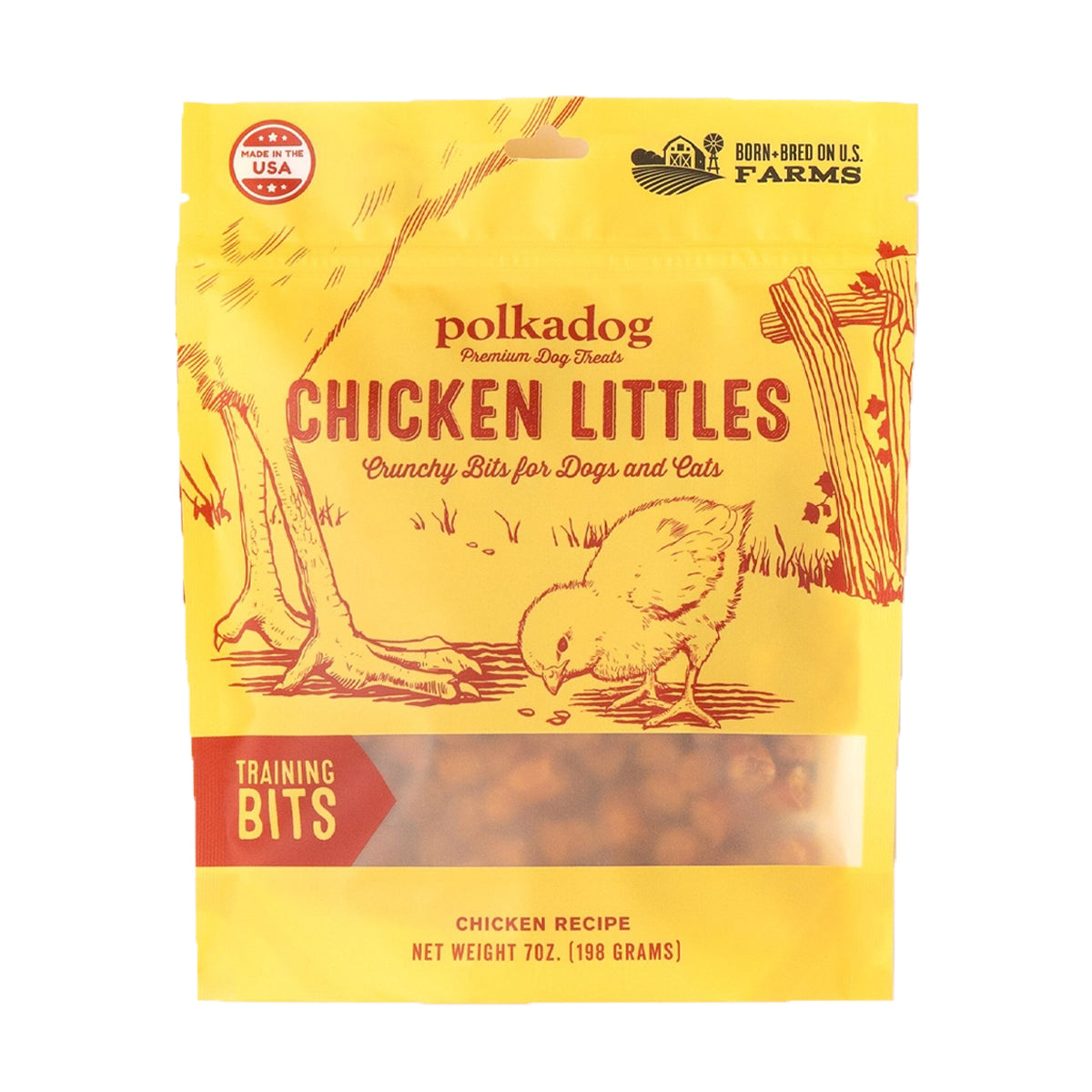 Polkadog Chicken Littles Training Bits Crunchy Dog & Cat Treats, Chicken Recipe, 7oz