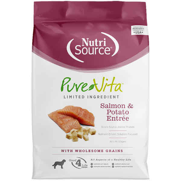 Pure Vita Dog Dry Food Salmon & Potato 25lb