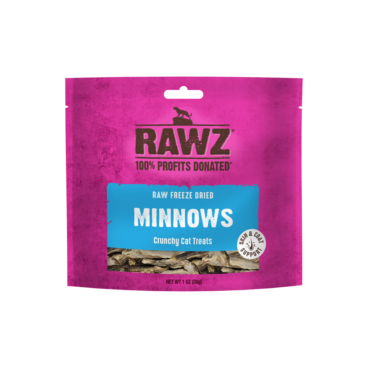 Rawz Cat Treats Freeze Dried Minnows & Goats Milk 1.oz