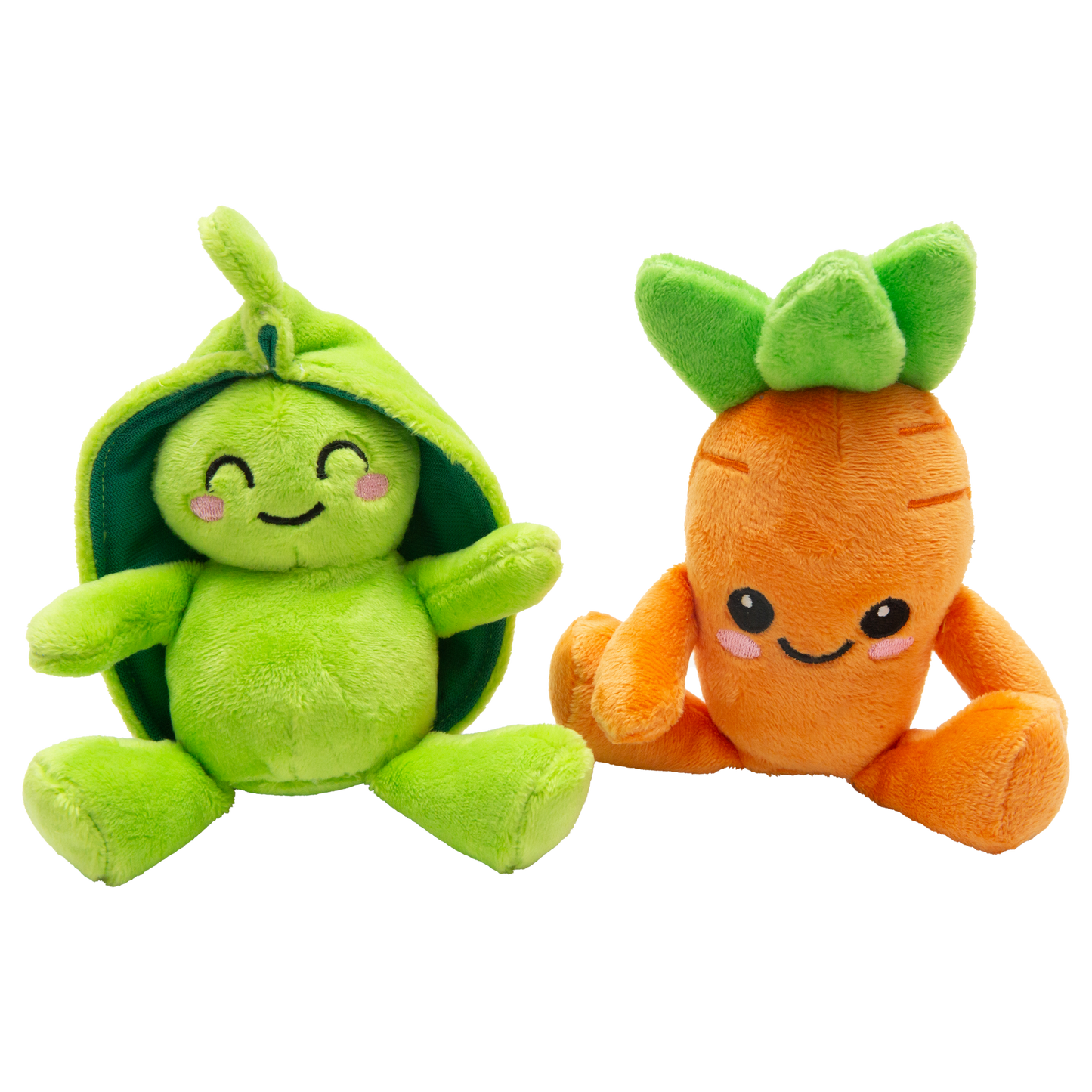 Snugarooz Dog Toy Carrot & Pea 2 Pack