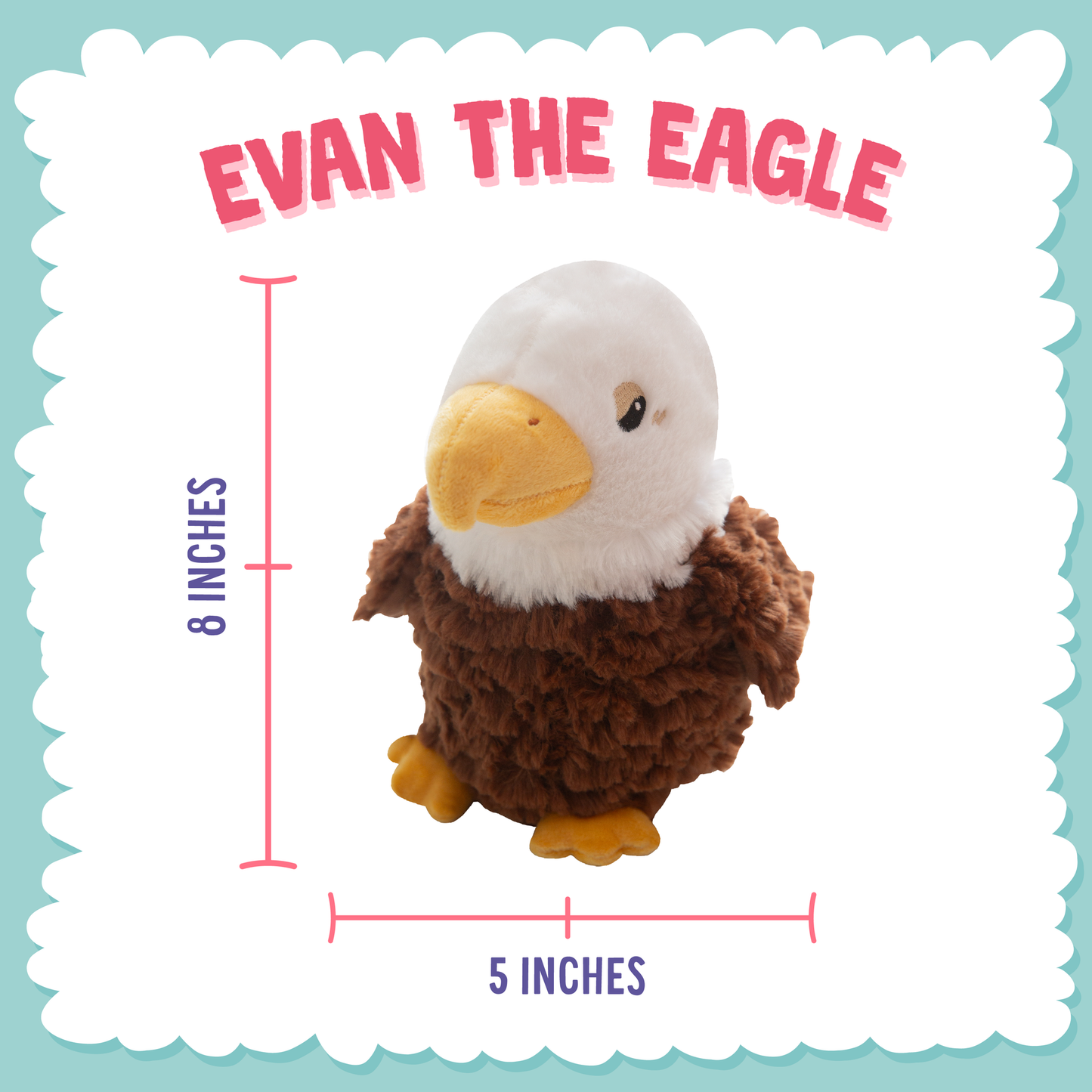 Snugarooz Plush Dog Toy Evan the Eagle 8in