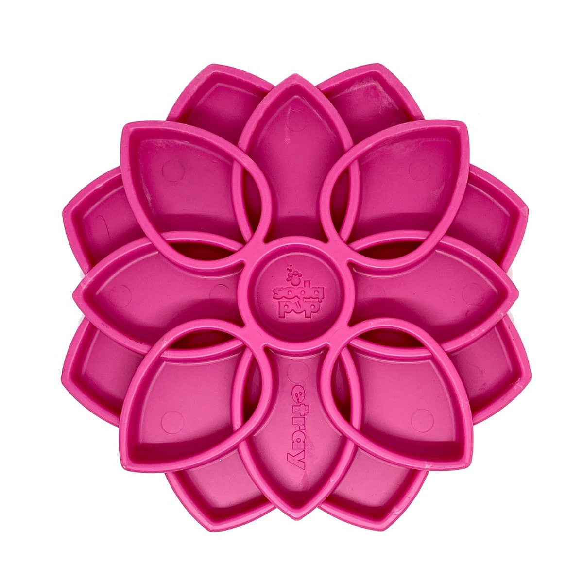 SodaPup Mandala eTray Enrichment Feeder for Dogs Pink 8in