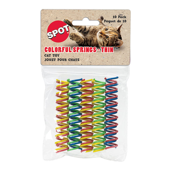SPOT Colorful Springs Thin Cat Toy - 10 Count