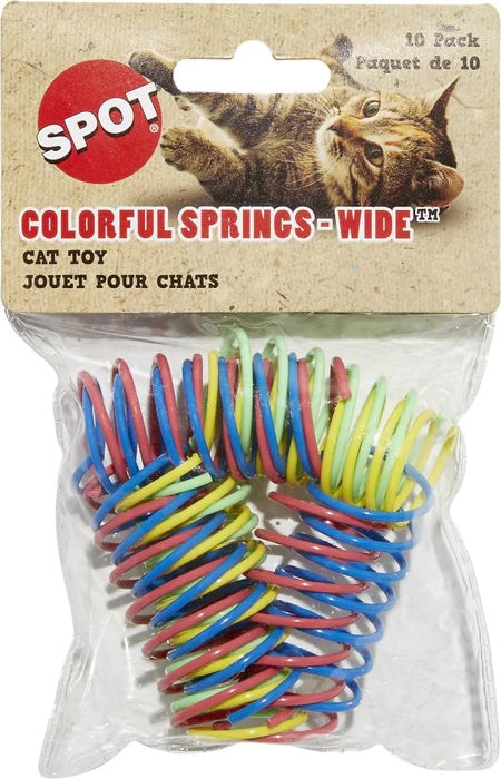 SPOT Colorful Springs Wide Cat Toy - 10 Count