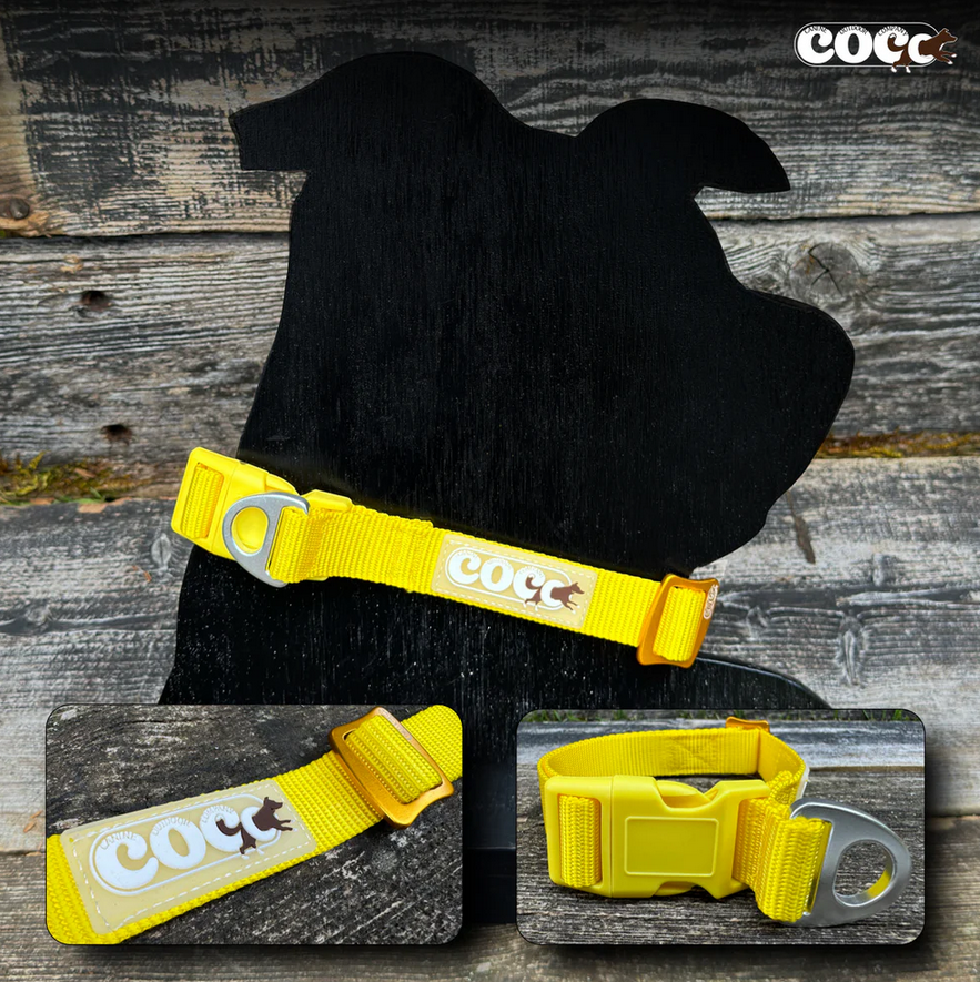 Canine Outdoor Adjustable Dog Collar Yellow